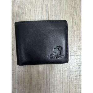 Mt. Eston Black Genuine Leather Bifold Wallet ID Window Card Holder